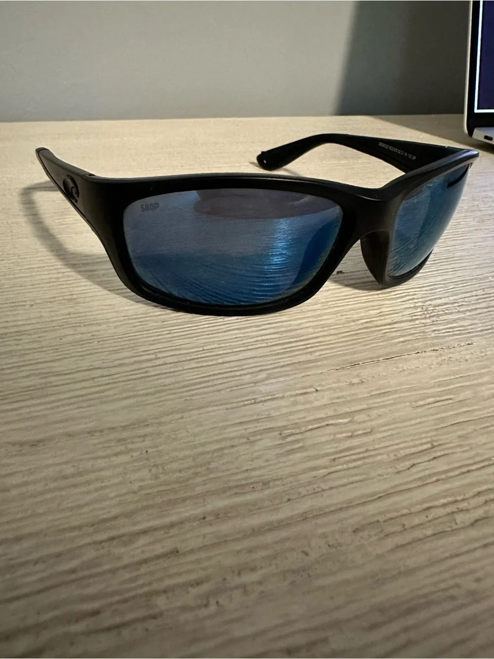 Costa Del Mar Jose Men's Sunglasses Blackout/Blue Mirror Polycarbonate, Size L